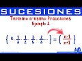 Término n ésimo Sucesión con fracciones | Ejemplo 2