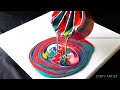 Acrylic Pouring Split Cup | Heart Chakra Pyramids Fluid Art x 2 sets