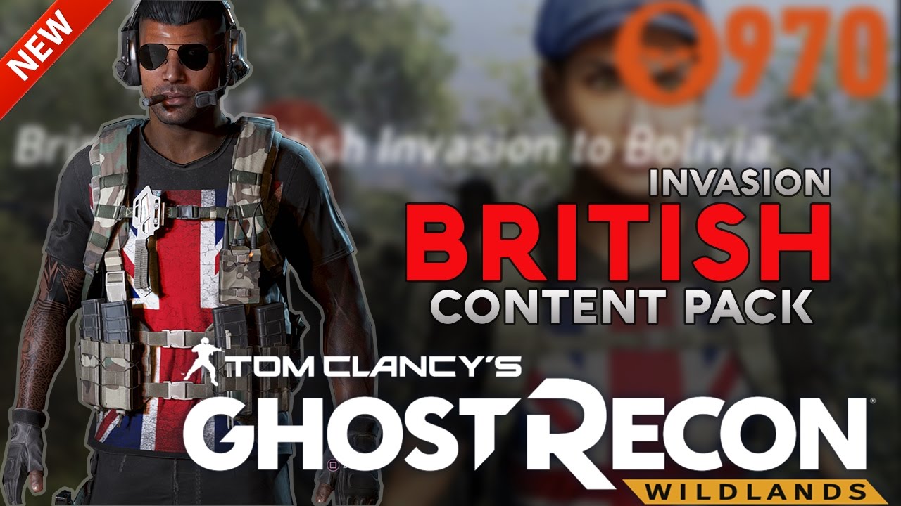 BRITISH INVASION DLC - GHOST RECON WILDLANDS - CHARACTER CUSTOMIZATION PACK - GHOST PACK - NEW DLC
