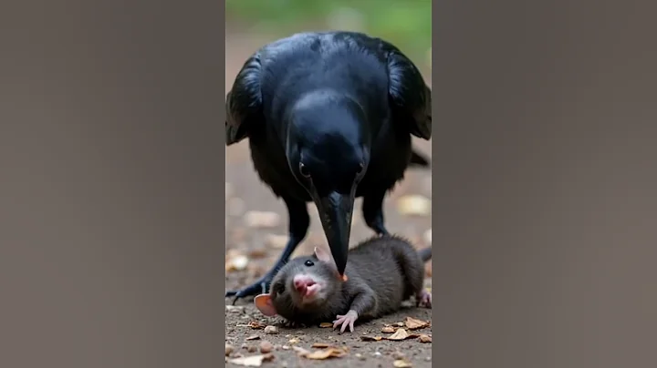 crow eating rat #shorts #feedshorts #crow #wildlife #feedshorts