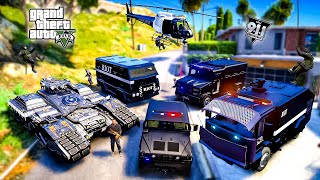 Stealing HEAVY RIOT POLICE CARS in GTA 5!