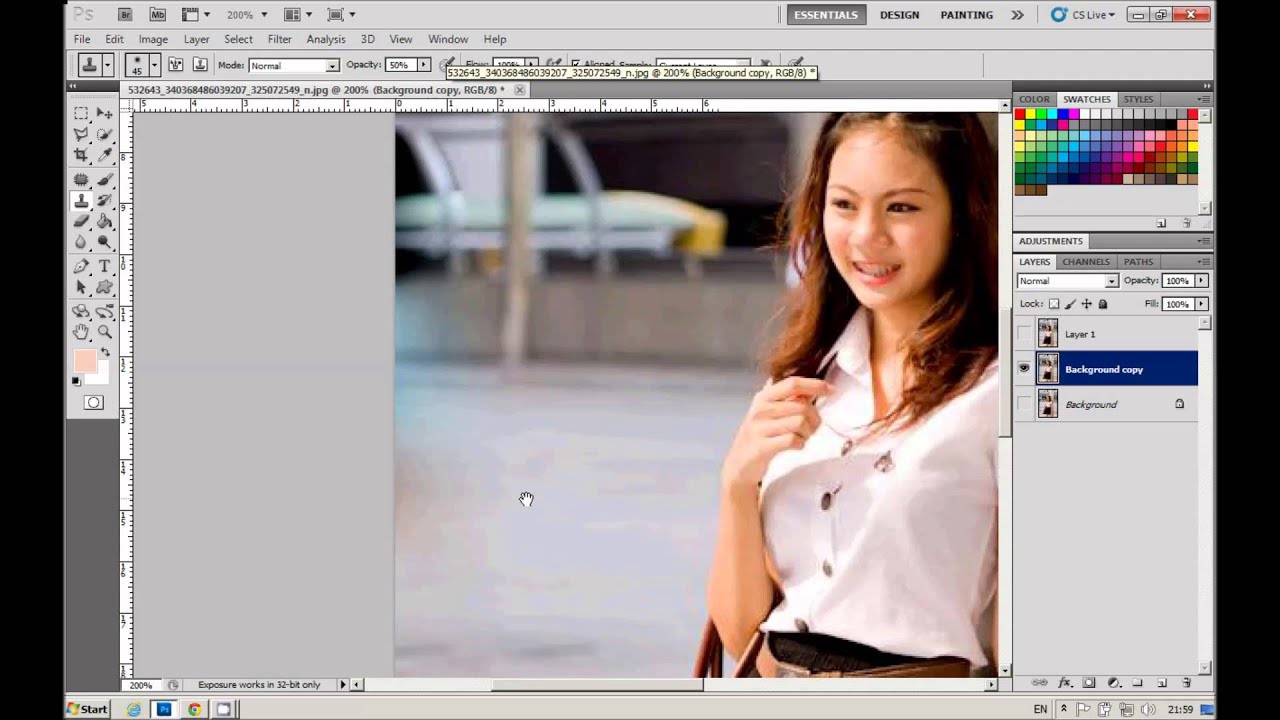 PS.6 สอน Photoshop : ตัดส่วนที่ไม่ต้องการออกไป