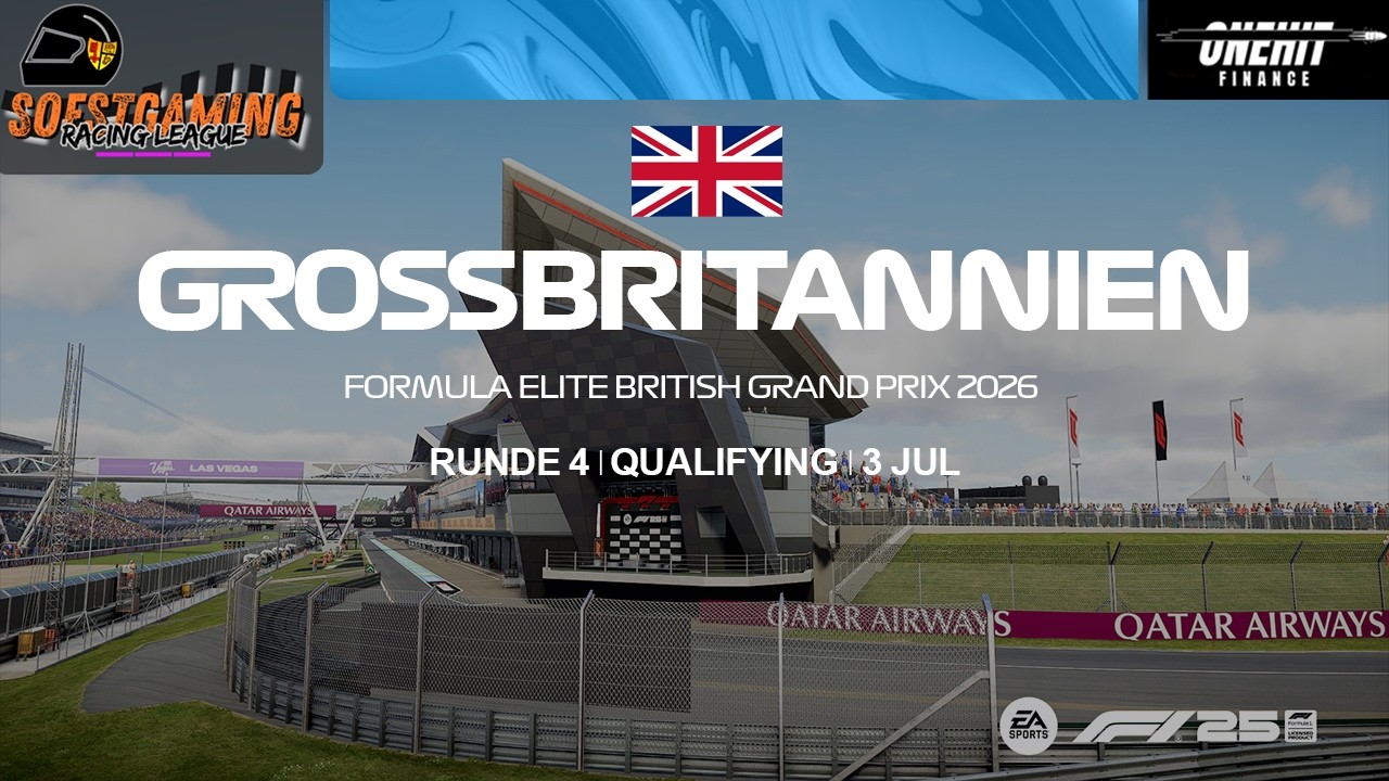 Soestgaming Racing League Elite | Season 4 | Quali 4 | Silverstone | powered by OneHitFinance