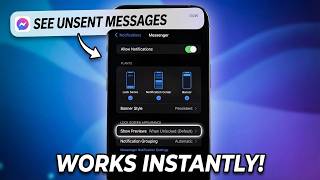 How to See Unsent Messages on Messenger on iPhone 100% Working