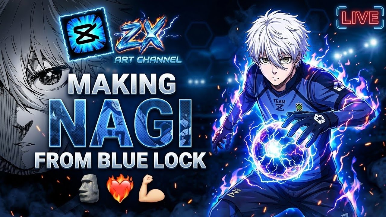 nagiページ making nagi from blue lock ⚽✌🏻🗿!!!!!! - YouTube