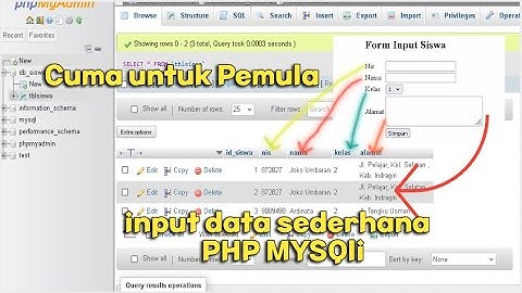 Membuat Input Data Siswa Sederhana dengan  PHP Mysqli tanpa bootstrap