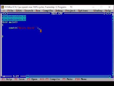 Online programming courses c prints hello world, clrscr() getch() functions