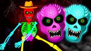 Midnight Fun With Skeletons - Funny Glowing Colorful Skeleton Dance By Teehee Town