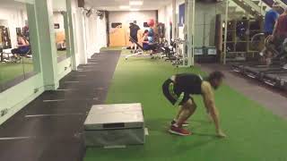Feet elevated burpees