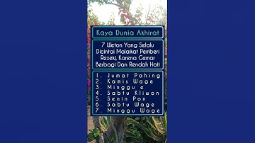 7 Weton Yang Selalu Dicintai Malaikat Pemberi Rezeki #shorts