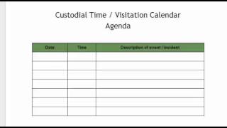 Visitation Calendar