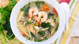 The Best Thai Shrimp Soup (Tom Yum Goong Nam Sai) Recipe  Episode 228