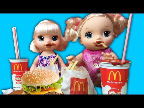 Baby Alive Oyuncak Bebekler Mc Donalds Yiyor | Bebek Bakma Oyunu | EvcilikTV