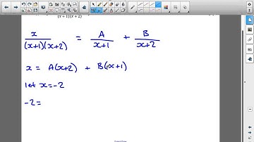 A Level Pure Maths - Partial Fractions OCR C4 January 2008 q2i