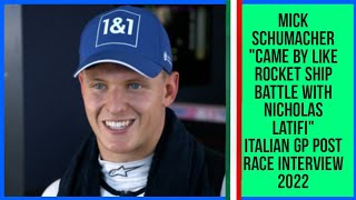 MICK SCHUMACHER CAME LIKE ROCKET SHIP || POST RACE INTERVIEW ITALIAN GP 2022