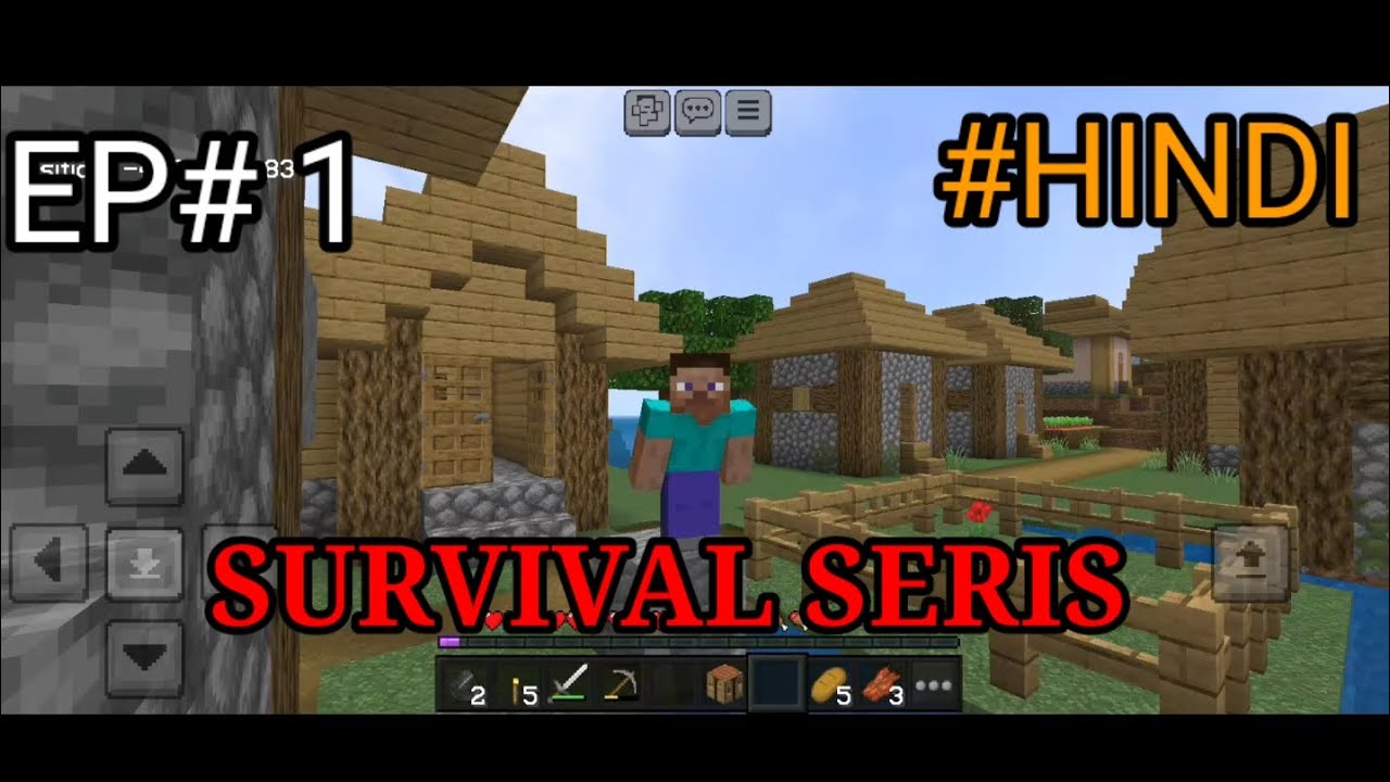MINECRAFT SURVIVAL SERIES #EP 1 .I FOUND A VILLAGE MINECRAFT (HINDI ...
