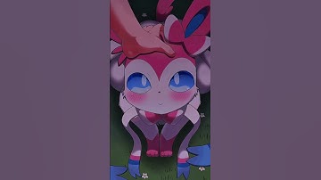 Sylveon getting petted (Artists name is dakkoku jiro)#sylveon #pokemon #eeveelution
