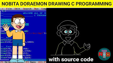 NOBITA DORAEMON C GRAPHICS PROGRAMMING | NOBITA DRAWING IN C PROGRAM | c graphics program