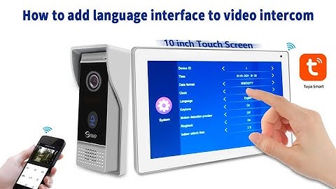 How to add language interface to video intercom