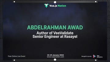 Abdelrahman Awad is coming to Vue.js Nation 2024!
