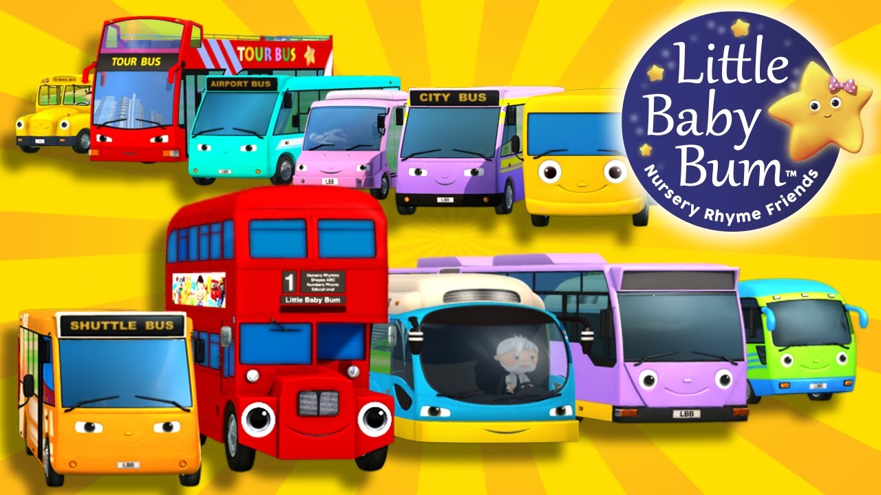 Ten Little Buses Song + More Nursery Rhymes & Kids Songs