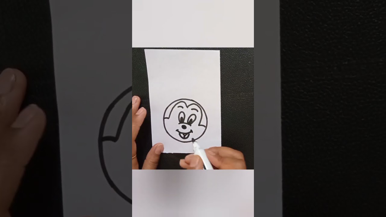 How to easy mickey Mouse face drawing 