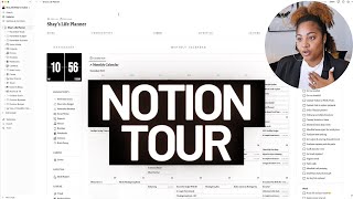 NOTION TOUR + how i use notion for budgeting, goal setting, social media content & more + template!