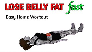 Easy Home Workout to LOSE BELLY FAT fast #homeworkout