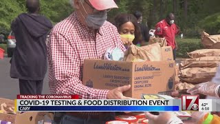 Cary church hands out food and provides COVID-19 testing