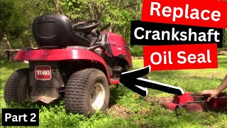 INSTALL a CRANKSHAFT SEAL (PTO Side) on a Kohler Courage Lawn Tractor Engine