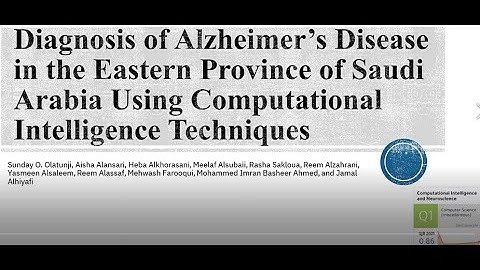 Preemptive Diagnosis of Alzheimer’s Disease Using ML - Part 1 (Paper Demo Series)