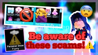 Types of SCAMS/SCAMMERS in Royale High// BE AWARE! ⚠// Skit