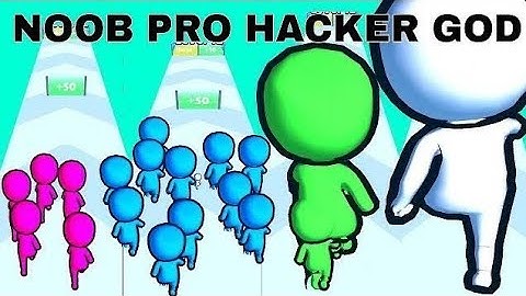 11 Minutes Relaxing with Gameplay NOOB VS PRO VS HACKER VS GOD   in Crowd Merge Giant