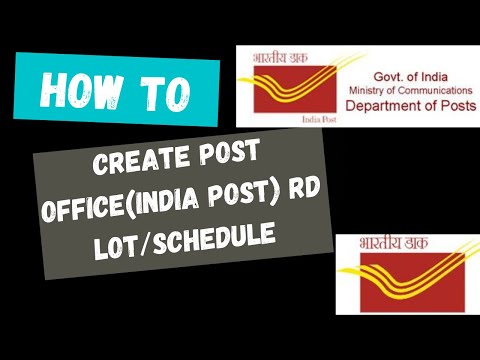 How to make Post office RD LOT|Schedule|DOP Agent