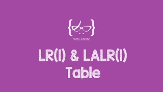 lr 1 lalr 1 parsing table