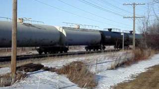 BC Rail (CN) 4641, Illinois Central 1001, CN 2616 - 4th Line Rd. By the Ontario-Quebec Border