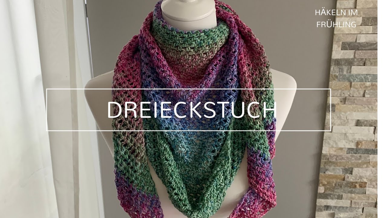 Dreieckstuch für den Frühling häkeln - ganz einfach