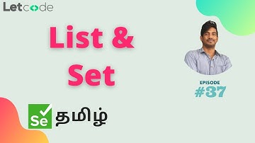 List & Set | Selenium தமிழ் | Selenium Tamil Tutorial