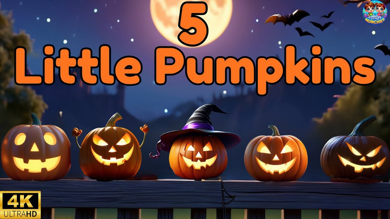 Five Little Pumpkins 🎃 | Halloween Song for Kids | Nursery Rhyme ...