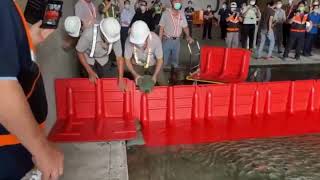 Frontier Flood Barrier Noaq Tunnel Flood Testing In Taiwan