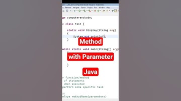 Method with parameter | java