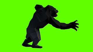 Gorilla Attacking Green Screen
