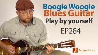 Vignette de la vidéo "Blues Boogie Woogie Composition that you can play by yourself on guitar - Blues Guitar Lesson EP284"