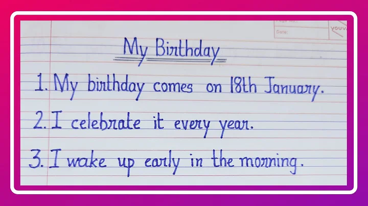 10 Lines on My Birthday in English/ Birthday Essay Writing by Hiral Suthar - DayDayNews