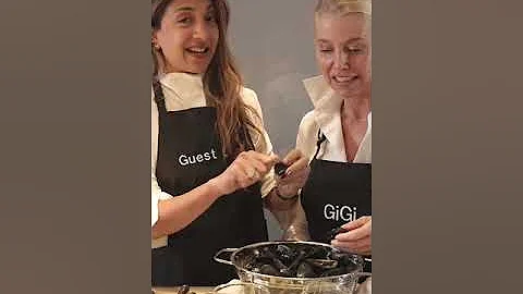 Cooking with GiGi & Guest chef Designer Nina Sarin : Mussels