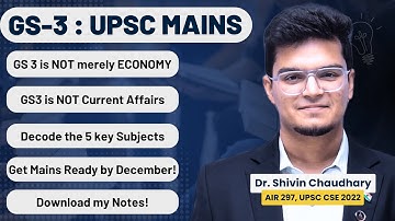 GS-3 for UPSC Mains - The Most *Diverse* Paper - Simplified!