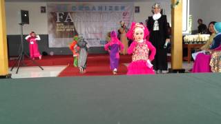 Contestants of Muslim kids fashion show, july 2014