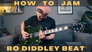 Video thumbnail of "How to Jam: Bo Diddley Beat | 5 minute Blues lesson"