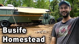 Setting Up The Buslife Homestead | Completely Off Grid