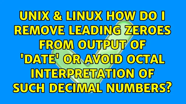 How do I remove leading zeroes from output of 'date'